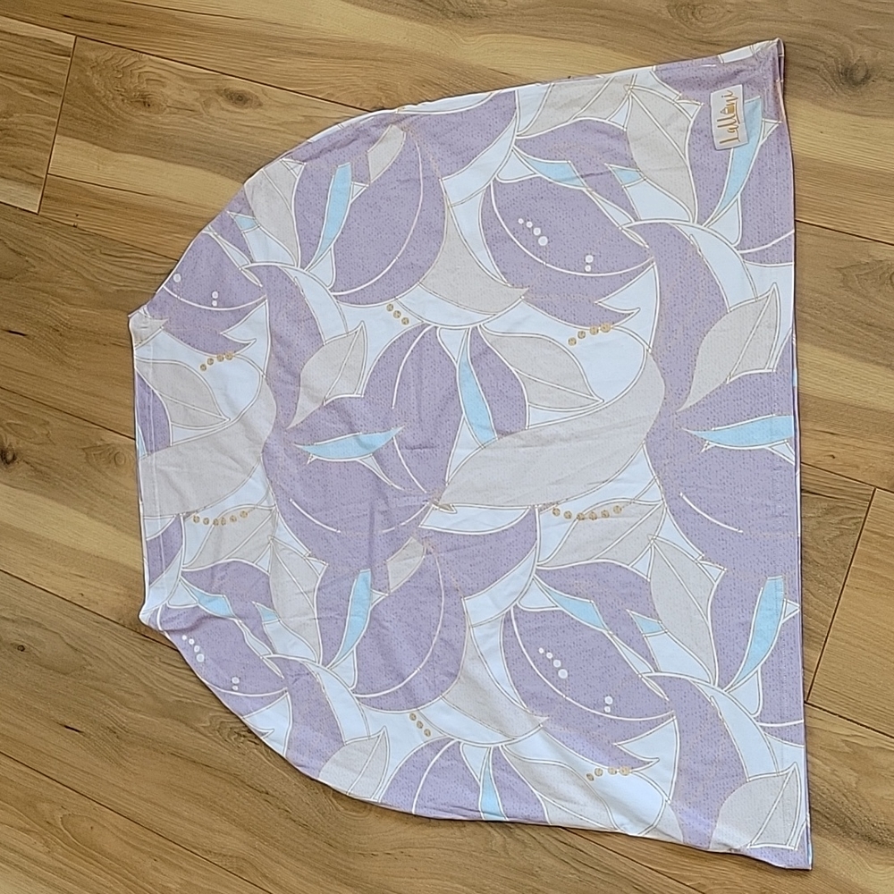 *3/$15*NWOT Baby Car Seat Cover Canopy Multi Use!! Purple White & Gold S…